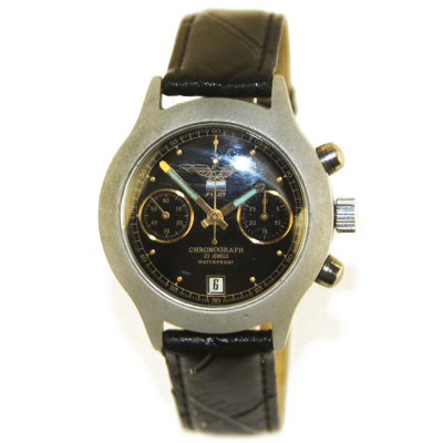 Часы "Штурманский хронограф" в сером титановом корпусе Watch "Navigator chronograph" titan